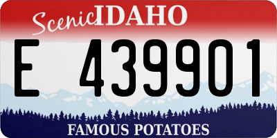 ID license plate E439901