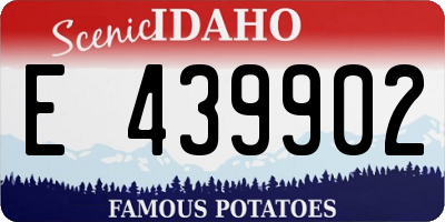 ID license plate E439902