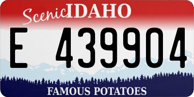 ID license plate E439904