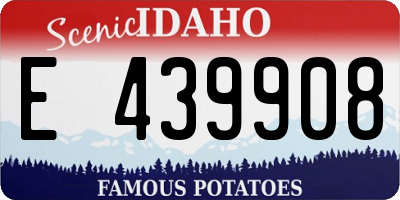 ID license plate E439908