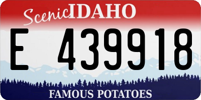 ID license plate E439918