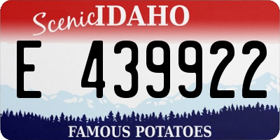 ID license plate E439922