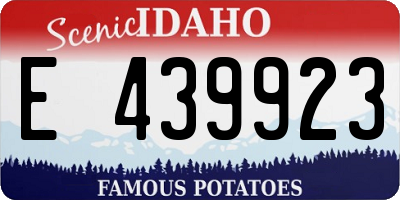 ID license plate E439923
