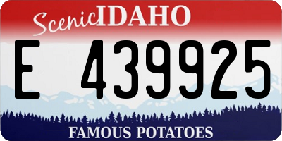 ID license plate E439925