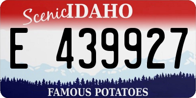 ID license plate E439927