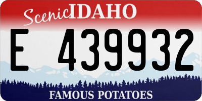 ID license plate E439932