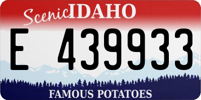 ID license plate E439933