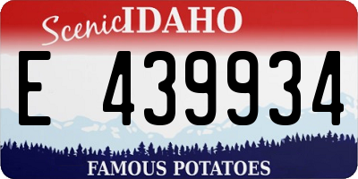 ID license plate E439934