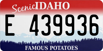 ID license plate E439936