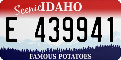 ID license plate E439941