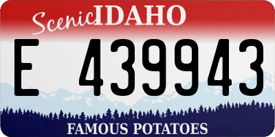 ID license plate E439943