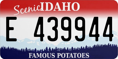 ID license plate E439944