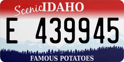 ID license plate E439945