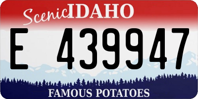 ID license plate E439947