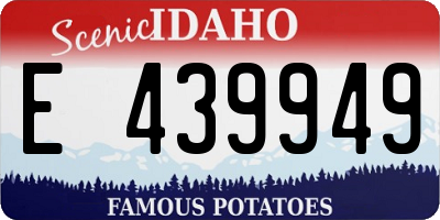 ID license plate E439949