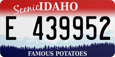 ID license plate E439952