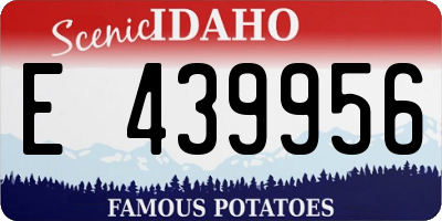 ID license plate E439956