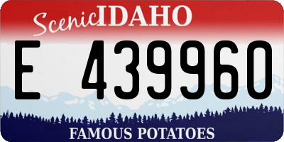 ID license plate E439960