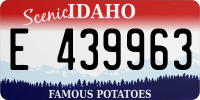 ID license plate E439963