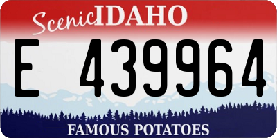 ID license plate E439964
