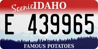 ID license plate E439965