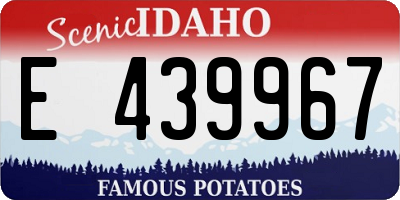 ID license plate E439967