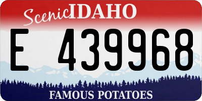 ID license plate E439968