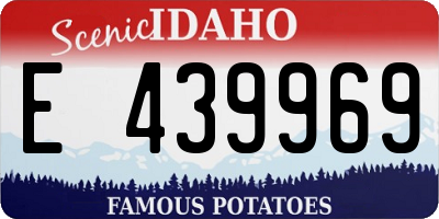 ID license plate E439969