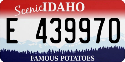 ID license plate E439970