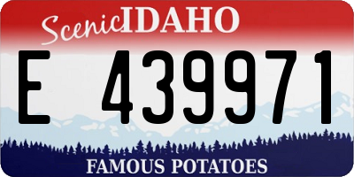 ID license plate E439971