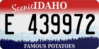 ID license plate E439972