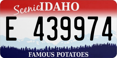 ID license plate E439974