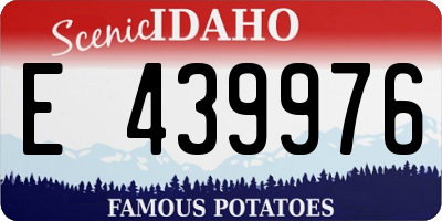 ID license plate E439976