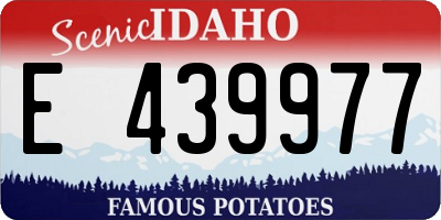 ID license plate E439977