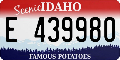 ID license plate E439980