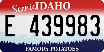 ID license plate E439983