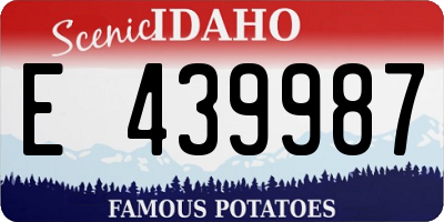 ID license plate E439987