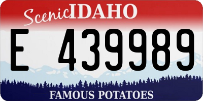 ID license plate E439989