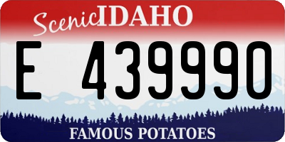 ID license plate E439990