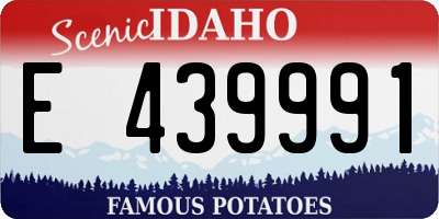 ID license plate E439991