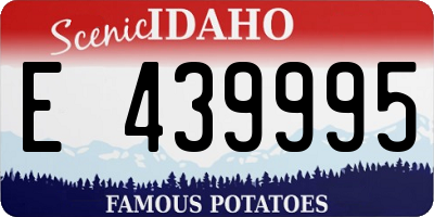 ID license plate E439995