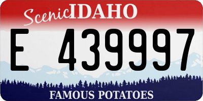ID license plate E439997