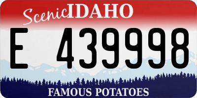 ID license plate E439998