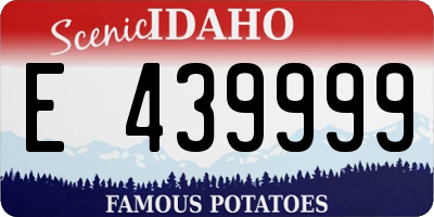 ID license plate E439999