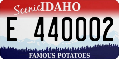 ID license plate E440002