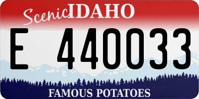 ID license plate E440033