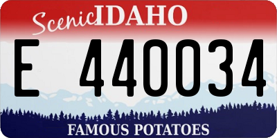 ID license plate E440034