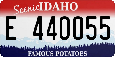 ID license plate E440055