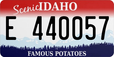 ID license plate E440057