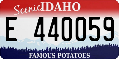 ID license plate E440059